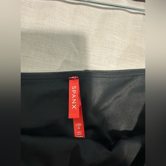 Spanx Leggings Women Large Faux Leather High Waisted Shaping Power Waist - Picture 4 of 6